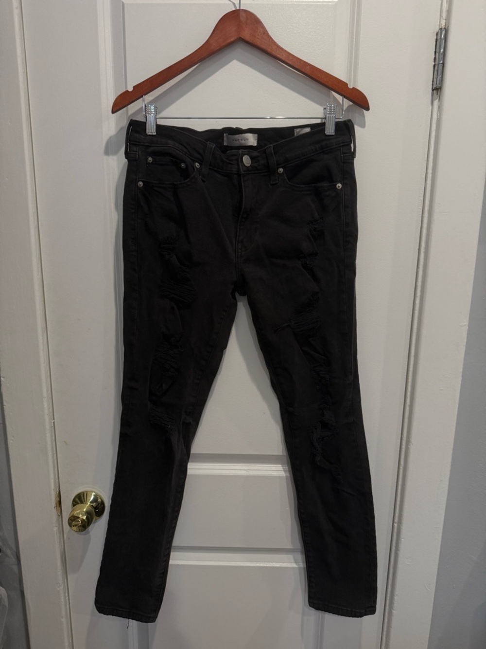 PacSun Black Skinny Distressed Jeans